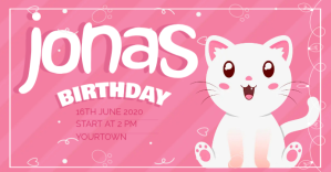 Rød Birthday Celebration Facebook begivenhed cover Template