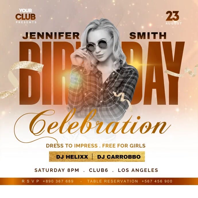 birthday celebration Instagram Post template