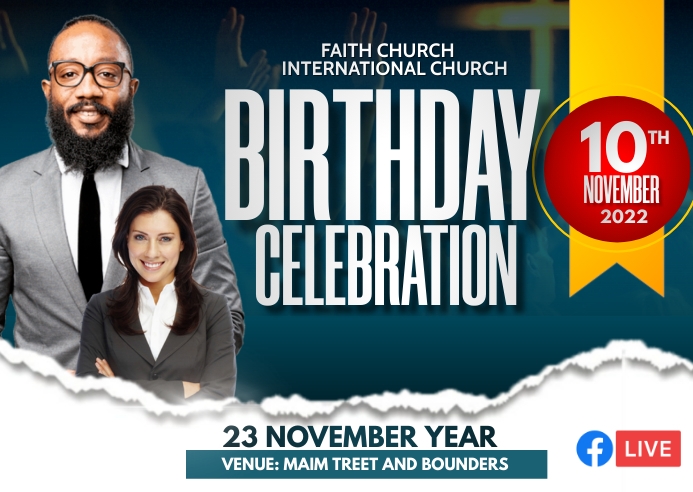 birthday celebration Postcard template