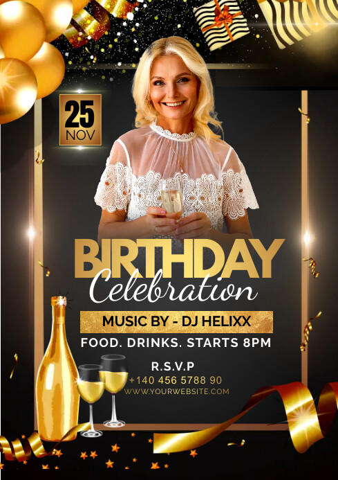 birthday celebration A4 template