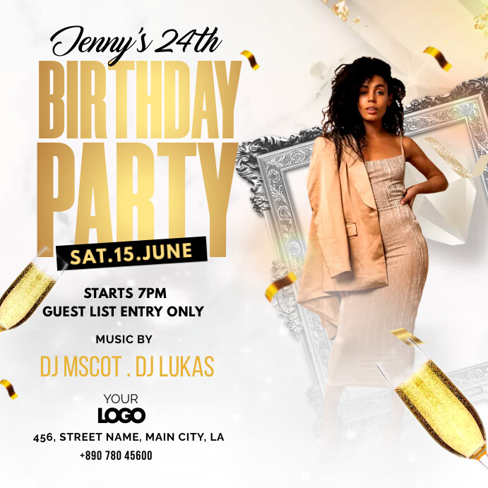 birthday celebration Wpis na Instagrama template