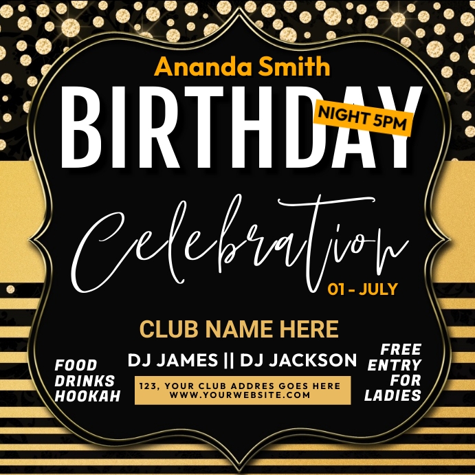 Birthday celebration Template | PosterMyWall