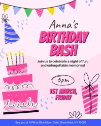 Birthday celebration instagram template
