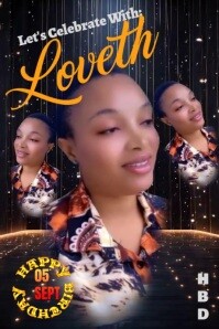 Birthday celebration poster design Banner 4' × 6' template