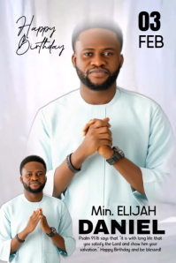 Birthday Celebration Poster Video Póster template