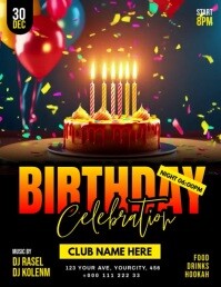 Birthday Celebration Template Рекламная листовка (US Letter)