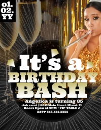 Birthday Club Bar Party Templates Volantino (US Letter)