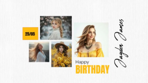 Birthday collage Presentation (16:9) template