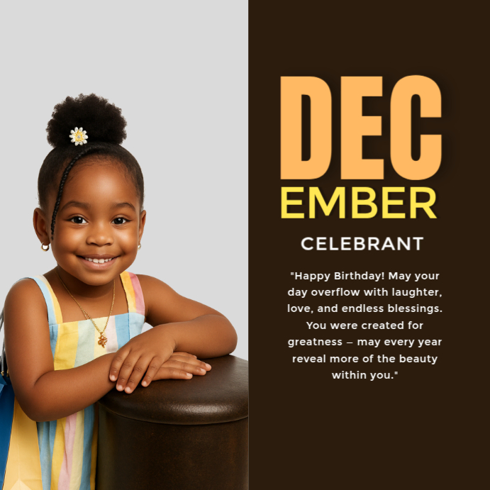 Birthday December Template | PosterMyWall