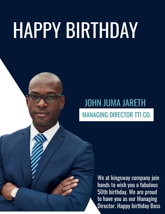 Birthday Folheto (US Letter) template