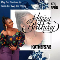 Birthday Square (1:1) template
