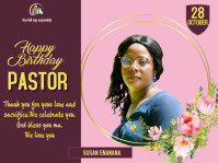 Red Pastor Birthday Celebration Prezentacja Template