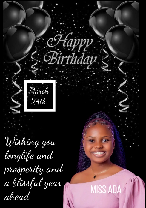 Birthday A4 template