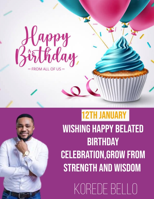 Birthday Flyer (US Letter) template