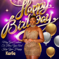 Birthday Square (1:1) template