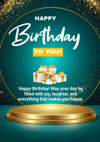 birthday A4 template