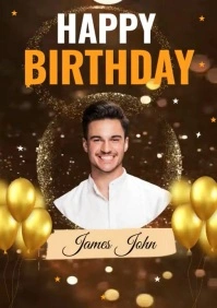 Birthday A4 template