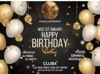 BIRTHDAY Panneau de jardin template