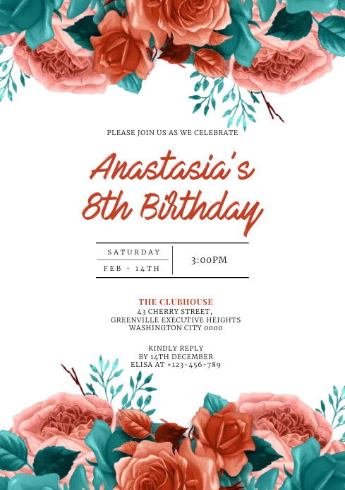Birthday A4 template