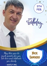 birthday A6 template