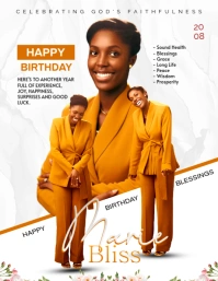 birthday Pamflet (Letter AS) template