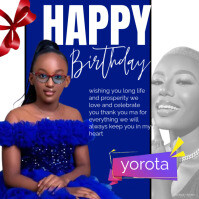 Birthday Square (1:1) template