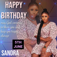 Birthday Square (1:1) template