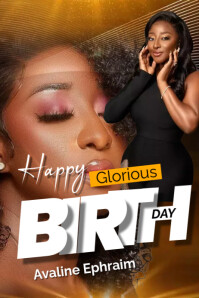 Birthday Banner 4' × 6' template