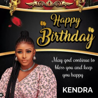 Birthday Square (1:1) template