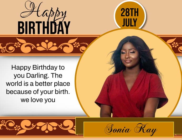 Birthday Folder (US Letter) template