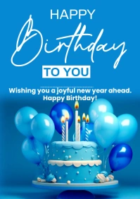 birthday A3 template