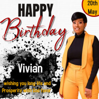 Birthday Vierkant (1:1) template