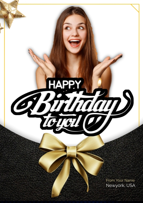 Birthday A5 template