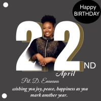 Birthday Square (1:1) template