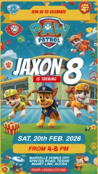 birthday Digital Display (9:16) template