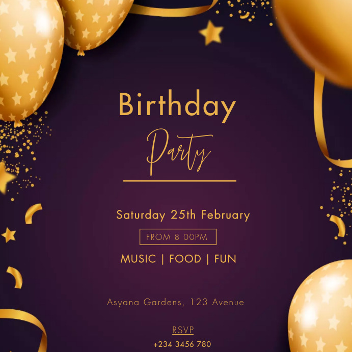 Birthday Template | PosterMyWall