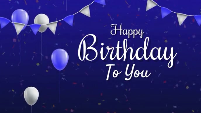 birthday Ecrã digital (16:9) template