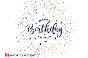 Putih Birthday Celebration Label Template