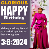Birthday Square (1:1) template