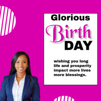 Birthday Square (1:1) template