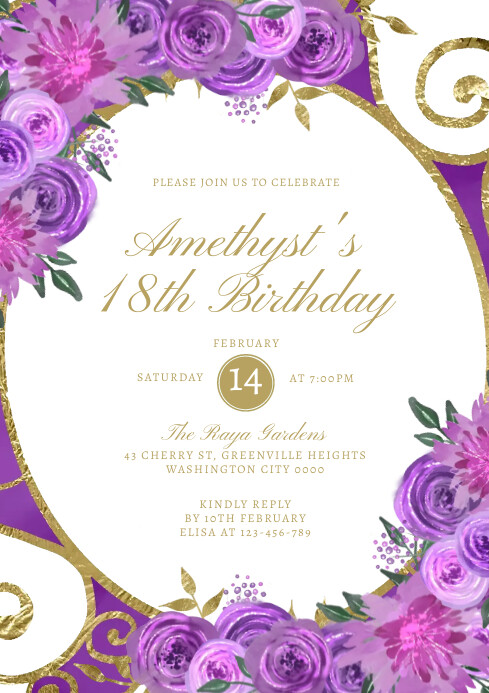 Birthday A4 template