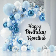 Hvid Birthday Celebration Wpis na Instagrama Template