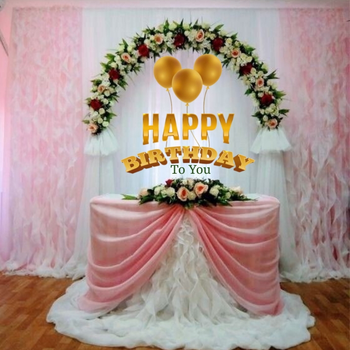 Birthday Square (1:1) template