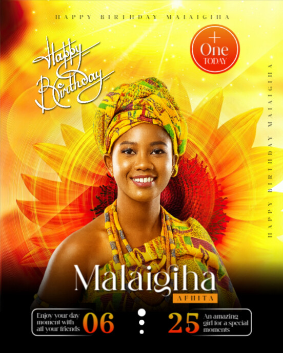 Birthday Instagram Portrait template