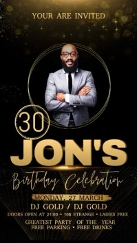 Birthday Digital Display (9:16) template
