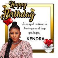 Birthday Square (1:1) template