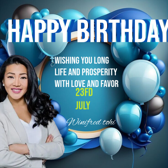 Birthday Quadrado (1:1) template
