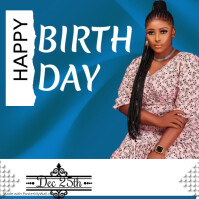 Birthday Square (1:1) template