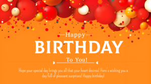 Orange Birthday Celebration Presentazione Template