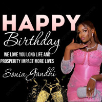 Birthday Square (1:1) template